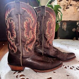 Nocona Men’s Vintage Cowboy Boots - Chocolate Brown - Size 13